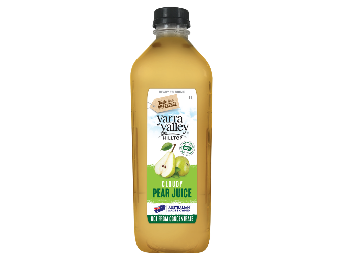 Yarra Valley Hilltop Juice Cloudy Pear 1L