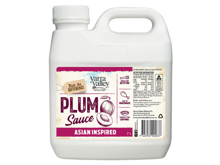 Yarra Valley Hilltop Plum Sauce – Asian Inspired 2L