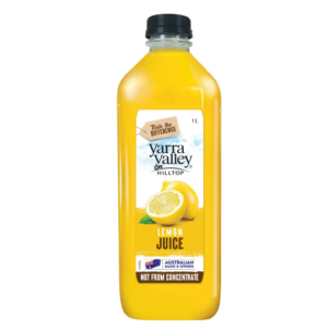 Yarra Valley Hilltop Juice Lemon 1L
